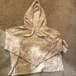 Ron Jon Surf Shop Hawaiian Hoodie Cropped